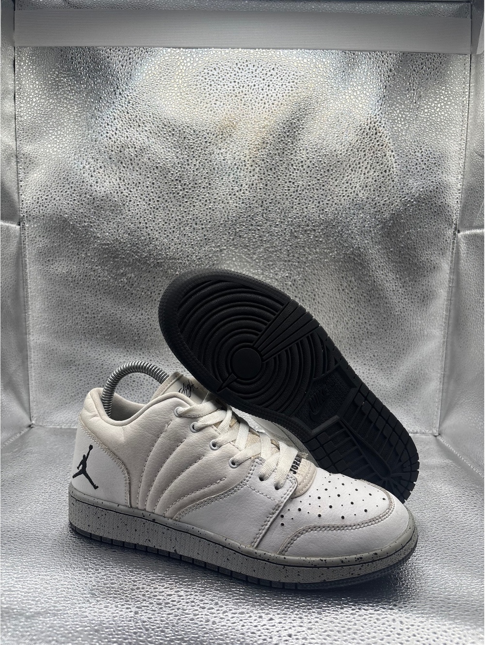 Nike Air Jordan 1 flight 4 low white cement GS
